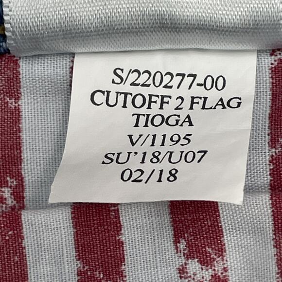 Old Navy Womens 12 Boyfriend Denim Cutoff Shorts Americana USA Stars Stripes - Picture 6 of 8